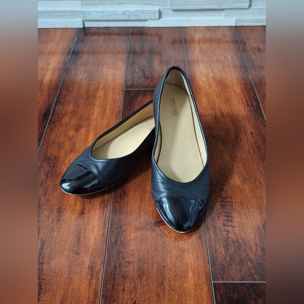 MICHAEL Michael Kors Sabrina Cap-Toe Ballet Flats, Size 8